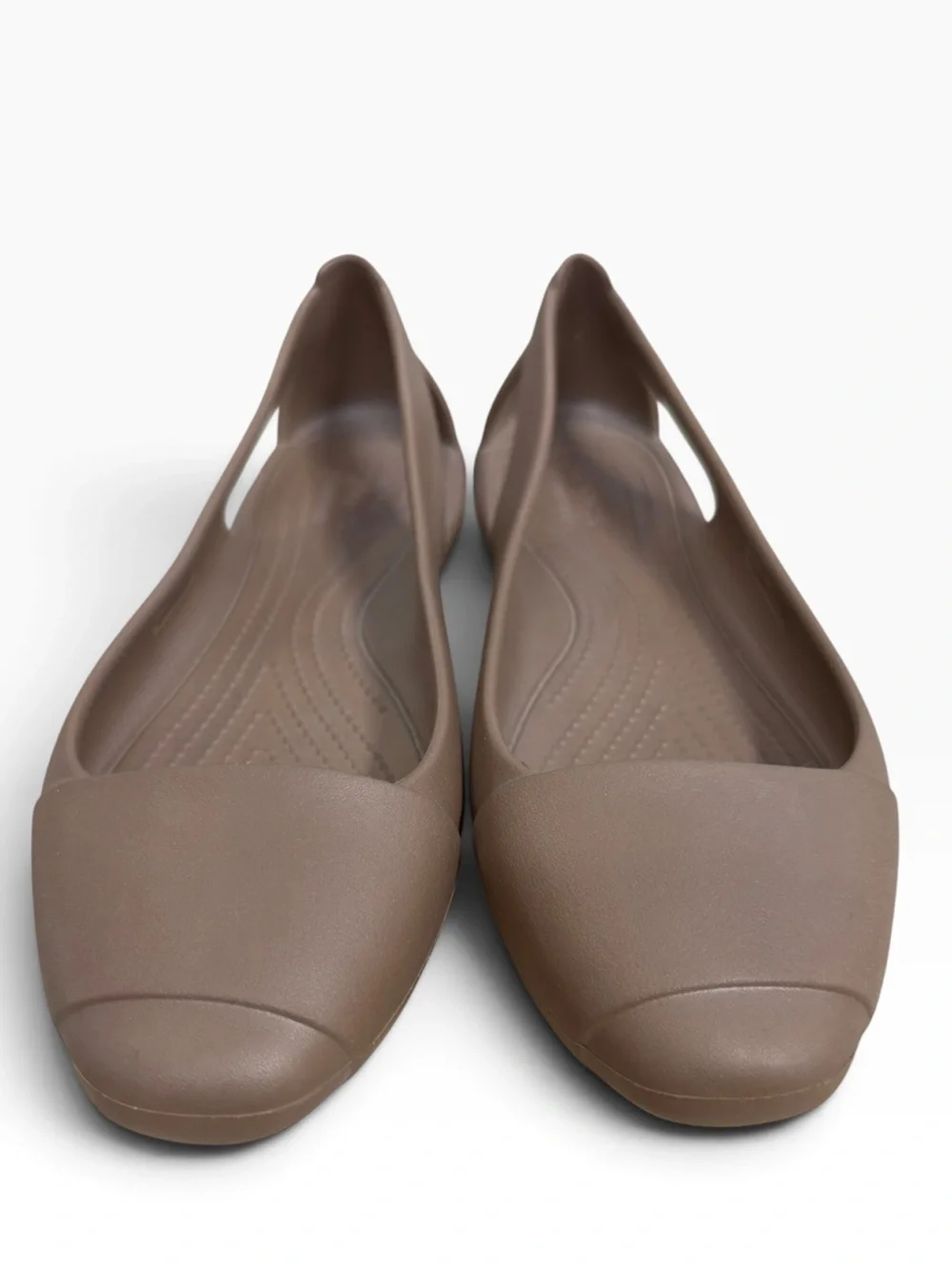 Crocs Sienna Flats Size 9 Brown Slip On Ballet Shoes Comfort Work Casual
